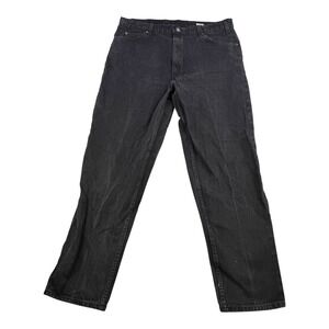 Vtg Levis 550 Jeans Mens 38x32 Black Relaxed Fit Tapered Leg Made USA 90s Orange